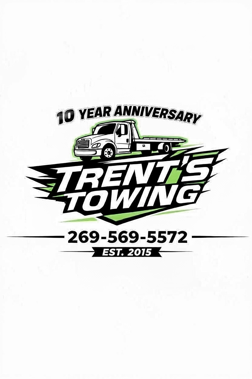 Trent's Towing performing a winch-out vehicle recovery in Kalamazoo County